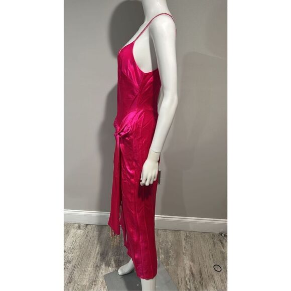 Cinq a Sept Kalena Pink Silk Midi Dress Size 6 - Picture 12 of 12
